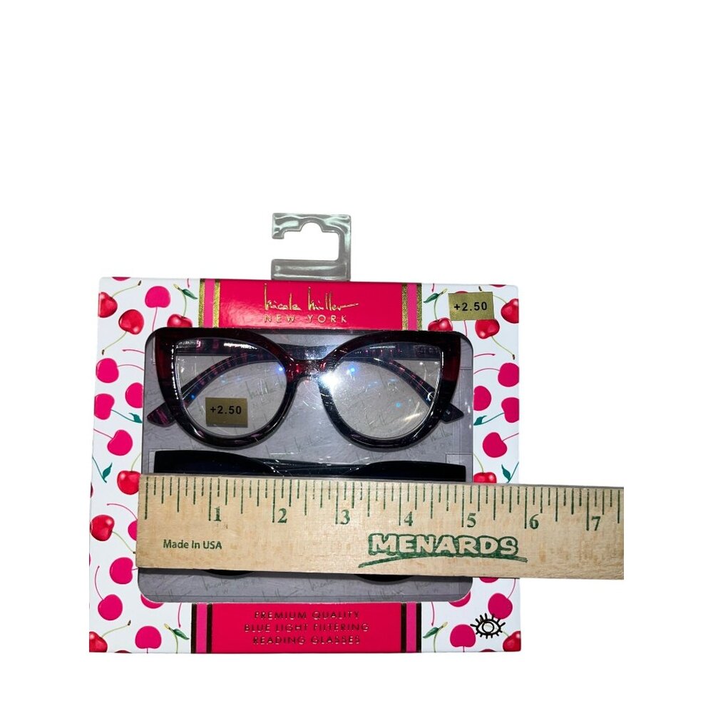 Nicole Miller Reading Glasses Blue Light 2 Pair +2.50 Black Tortoise - Picture 10 of 15